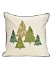 G. Wurm Kussenhoes "Christmas Tree" beige/groen - (L)45 x (B)45 cm