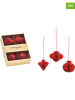 G. Wurm 6er-Set: Dekohänger ''Honeycomb'' in Rot - Ø 4 cm