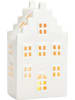 G. Wurm Windlicht "Huis" wit - (B)10 x (H)18 x (D)6 cm
