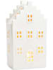 G. Wurm Windlicht "Huis" wit - (H)11,5 x Ø 8 cm