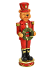 G. Wurm Decoratief figuur ''Nussknacker-Bär'' rood/groen - (B)10 x (H)32 x (D)8 cm