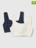 Benetton 2-delige set: bustiers crème/donkerblauw