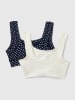 Benetton 2-delige set: bustiers crème/donkerblauw