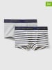 Benetton 2-delige set: boxershorts grijs/crème/donkerblauw