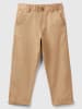 Benetton Linnen chinobroek - regular fit - lichtbruin