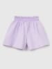 Benetton Leinenshorts in Lila