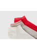Benetton 3-delige set: sokken grijs/rood/wit