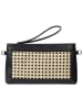 LUHTA Clutch "Ootosi" in Beige/ Schwarz - (B)28 x (H)16 x (T)4 cm
