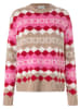Maerz Muenchen Wollpullover in Beige/ Pink/ Rot
