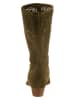 Heine Leder-Stiefel in Khaki