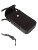 TATUUM Leder-Handytasche "Begi" in Dunkelbraun - (B)11,5 x (H)18 x (T)4 cm