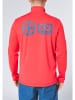 Chiemsee Fleecepullover in Rot/ Blau