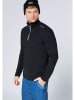 Chiemsee Fleecepullover in Schwarz/ Blau
