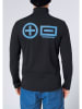 Chiemsee Fleecepullover in Schwarz/ Blau