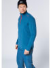 Chiemsee Fleecepullover in Blau/ Orange