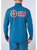 Chiemsee Fleecepullover in Blau/ Orange