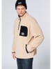 Chiemsee Fleecepullover in Beige/ Schwarz