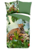 Good Morning Komplet pościeli renforcé "Jungle" w kolorze zielonym ze wzorem