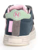 Naturino Leder-Sneakers "Hess" in Grau/ Dunkelblau/ Rosa