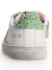 Naturino Leren sneakers "Pinn" wit/groen/lichtroze