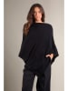 Perfect Cashmere Kaschmir-Poncho in Schwarz