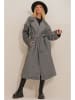Trend Alaçatı Stili Płaszcz przejściowy w kolorze szarym