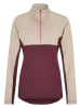 Ziener Fleecepullover "Japra" in Beige/ Rot