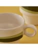 BELLA MAISON 2-delige set: koffiekoppen "Flow" wit/groen - 105 ml