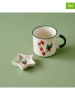 BELLA MAISON 2-delige koffieset "Candycane" wit/rood/groen