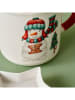 BELLA MAISON 2-delige koffieset "Frosty" wit/rood