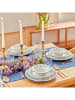 BELLA MAISON 24-delig tafelservies blauw/wit/geel