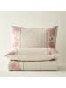 BELLA MAISON 3-delige bedspreiset crème/lichtroze