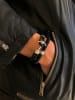 Uomo Leren armband zwart