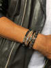 Uomo Leren armband zwart