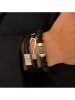 Uomo Leren armband zwart