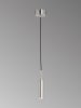 Schöner Wohnen Kollektion Ledhanglamp "Stina" zilverkleurig - (H)250 x Ø 10 cm
