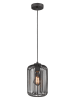 FH Lighting Lampa wisząca "Cage" w kolorze czarnym - wys. 140 x Ø 16 cm