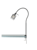 FISCHER & HONSEL Ledklemlamp "Iska" zwart - (B)50 x (H)65 cm