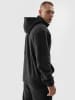 4F Fleece hoodie zwart