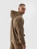 4F Fleece hoodie bruin
