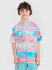 4F Koszulka w kolorze błękitno-jasnoróżowym