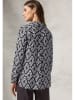 Cecil Bluse in Anthrazit/ Weiß