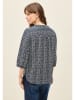 Cecil Bluse in Dunkelblau/ Weiß