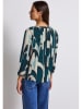 Street One Bluse in Petrol/ Creme
