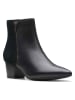 Clarks Leren enkellaarzen zwart