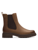 Clarks Leren chelseaboots lichtbruin