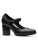 Clarks Leder-Spangenpumps in Schwarz