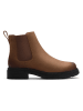 Clarks Leder-Chelsea-Boots in Hellbraun