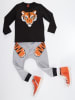 Denokids 2tlg. Outfit "Tiger Paws" in Schwarz/ Grau