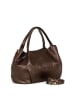 Lia Biassoni Leder-Henkeltasche "Taro" in Braun - (B)28 x (H)25 x (T)18 cm